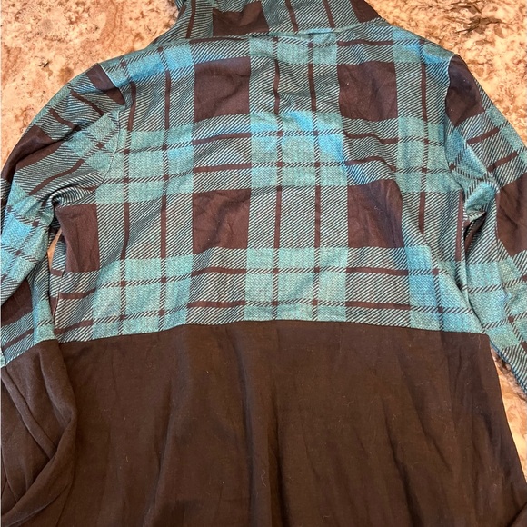 NEW Medium Cestyle Women's Long Sleeve Cowl Neck Asymmetrical Tunic Top Black Bl - Picture 8 of 12